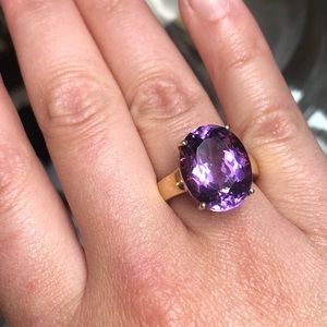 Real amethyst ring